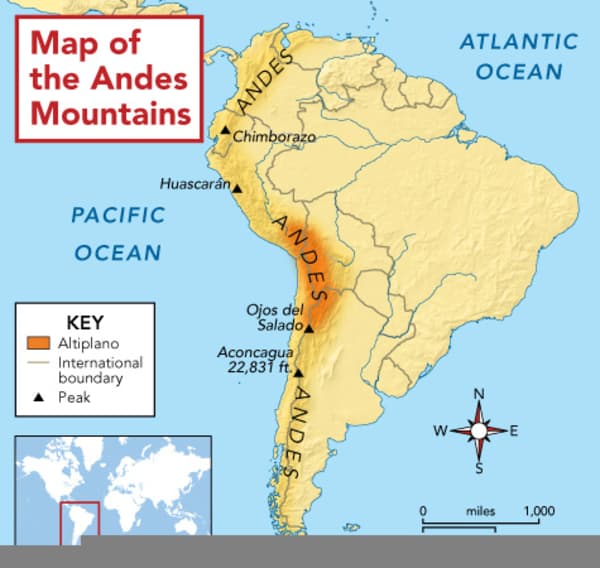 আন্দিজ পর্বতমালা কোথায় অবস্থিত  (Where Are The Andes Mountains Located)